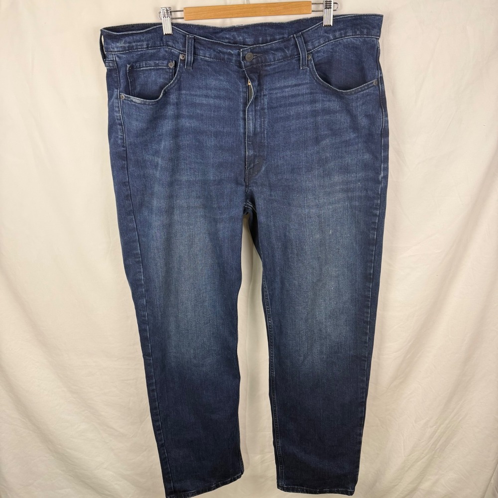 Levis 550 Relaxed Fit Men's Dark Wash Blue Jeans 40x32 Waterless Tapered Leg